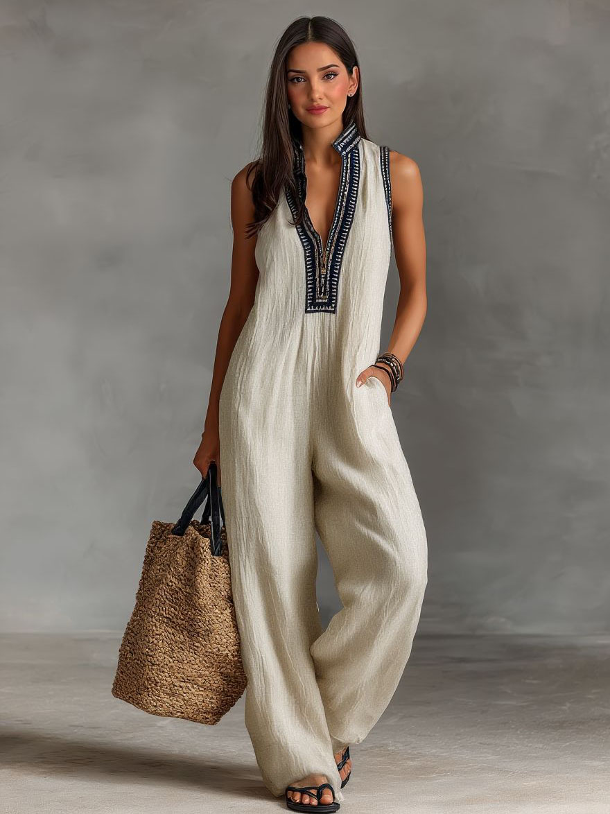 Sleeveless Casual Jumpsuit